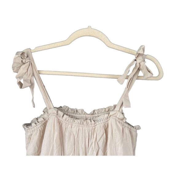 D2 Trixxi Boho‎ Cream Tiered Mini Babydoll Dress Size Small - Picture 4 of 7